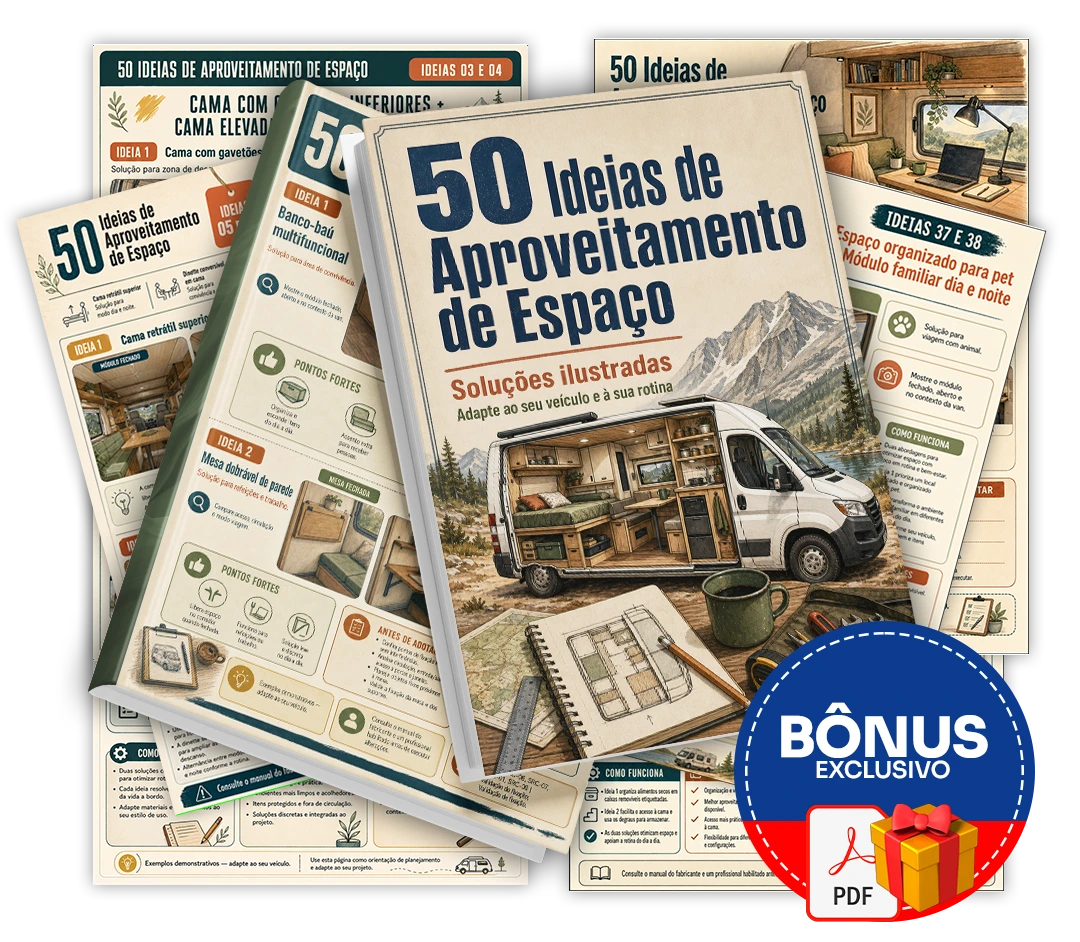 Mockup do bônus 50 Ideias de Aproveitamento de Espaço