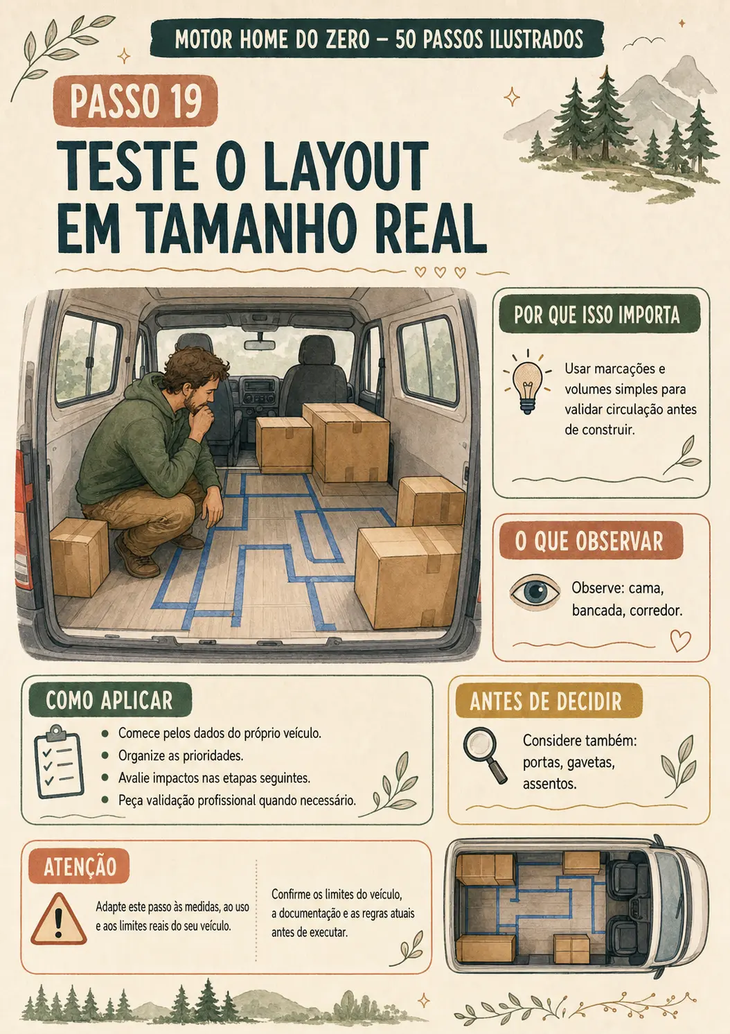 Passo 19: teste o layout em tamanho real