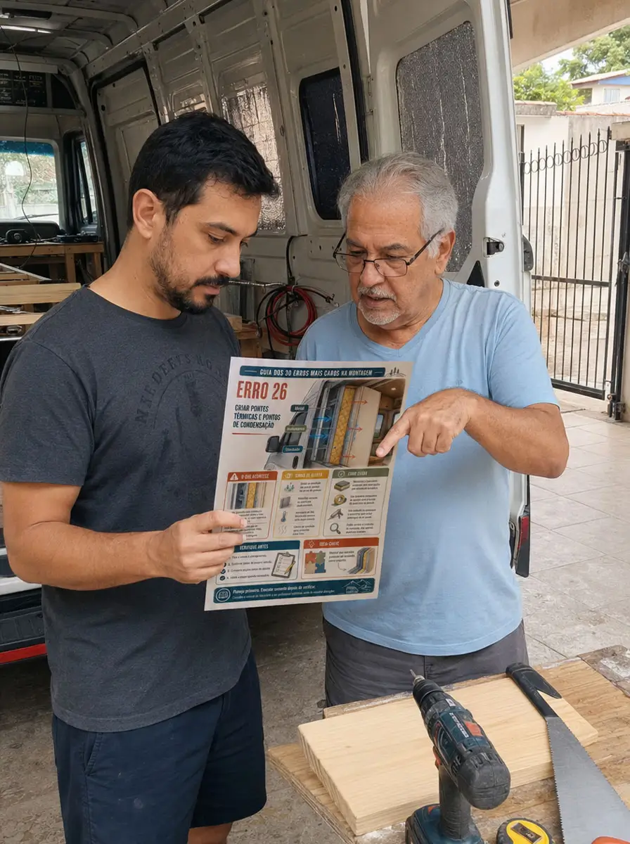 Dupla consultando o guia de isolamento